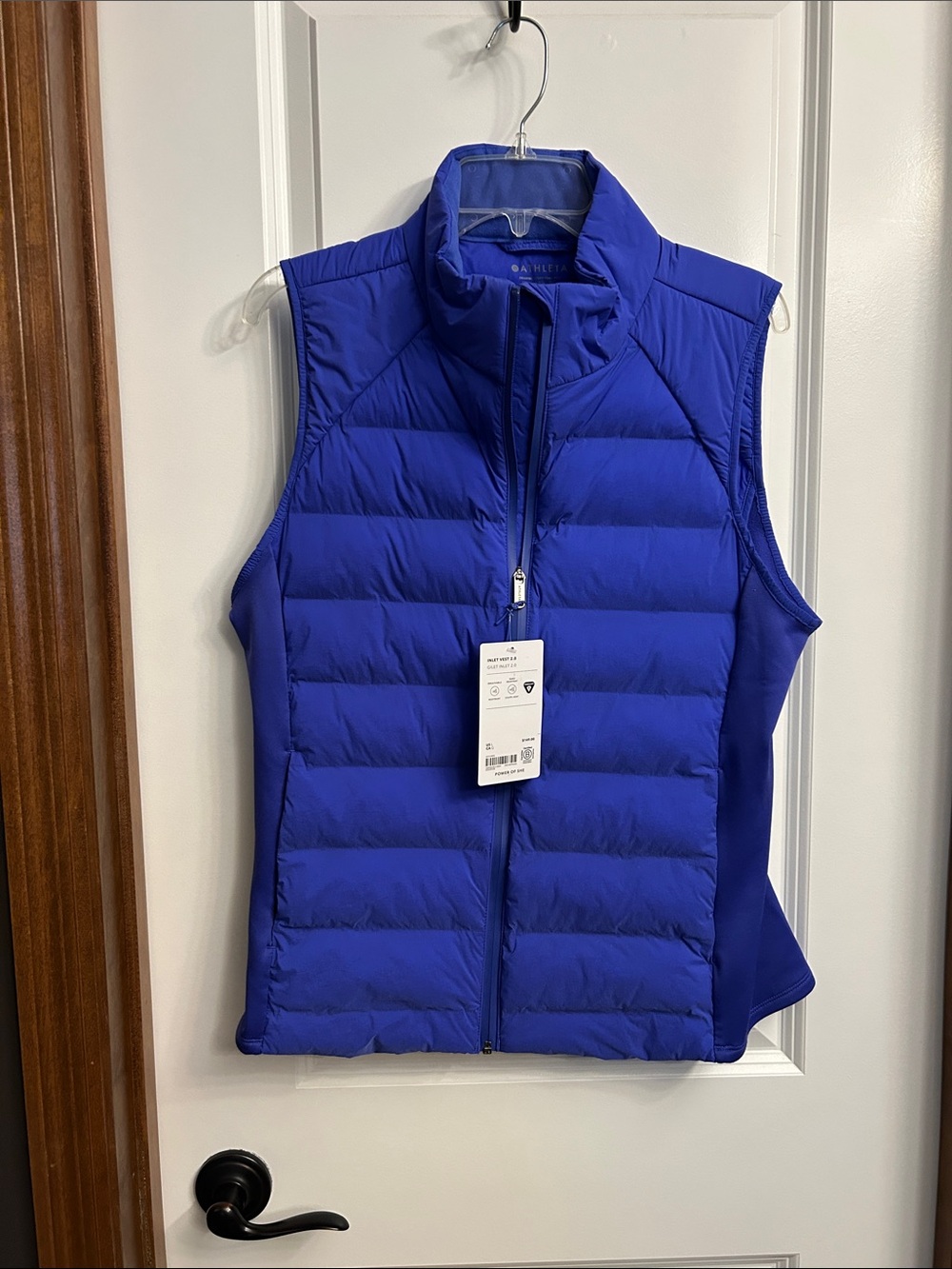 Athleta Royal Inlet Vest 2.0 Blue/Purple Quilted Lightweight Down Vest